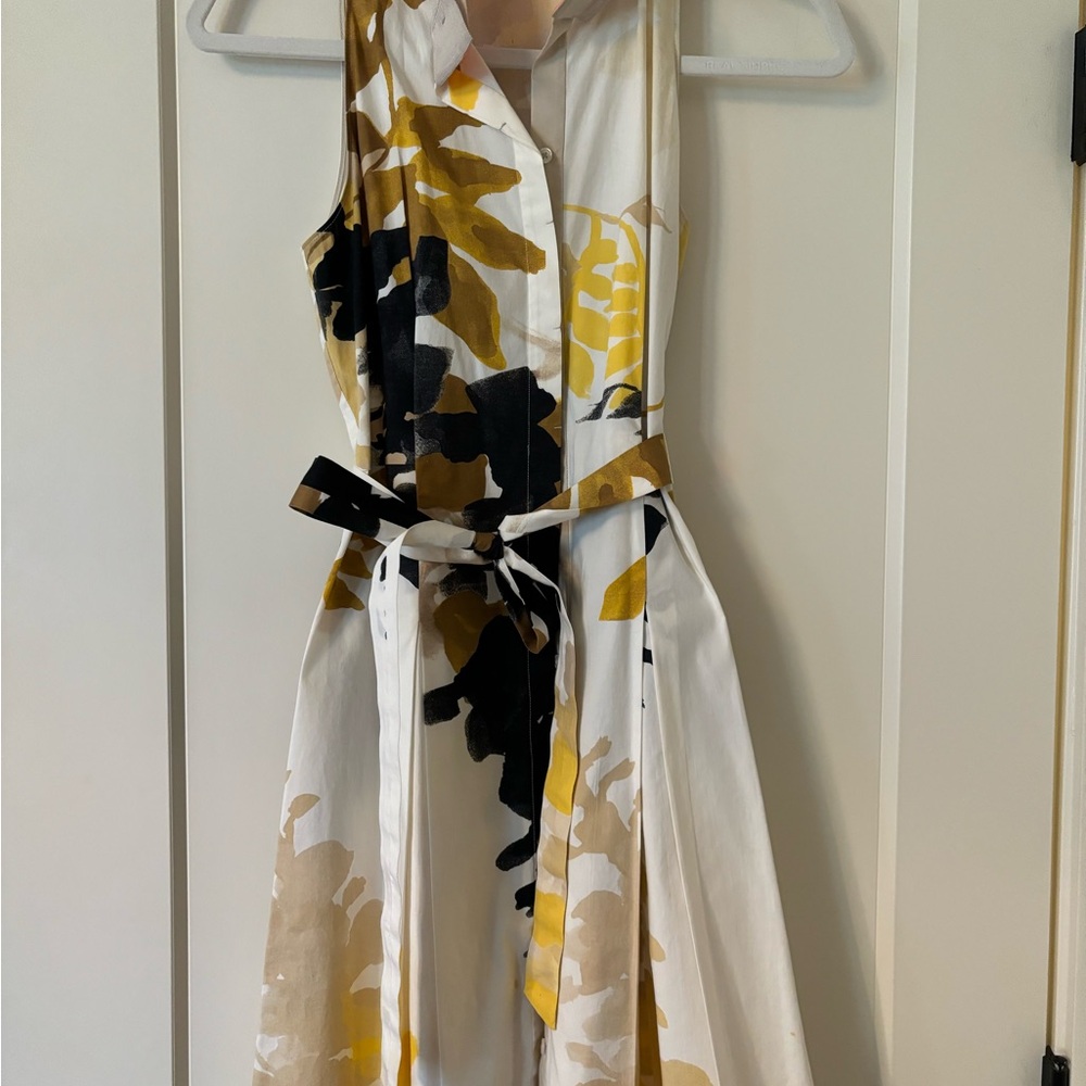 Floral Midi Dress with Belt